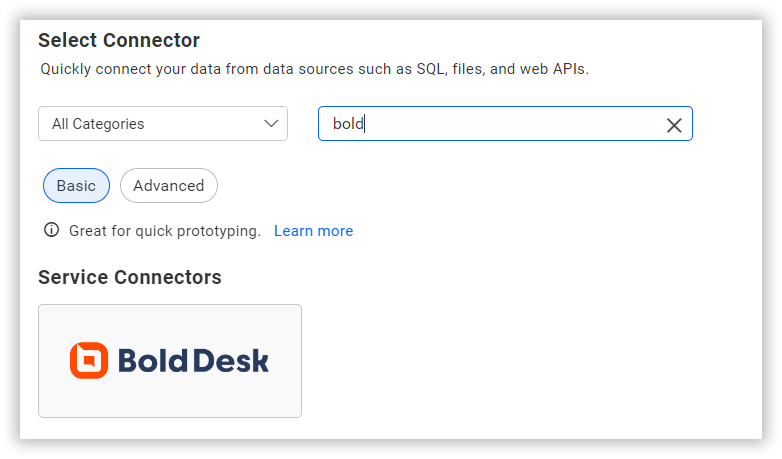 Choose data source from server