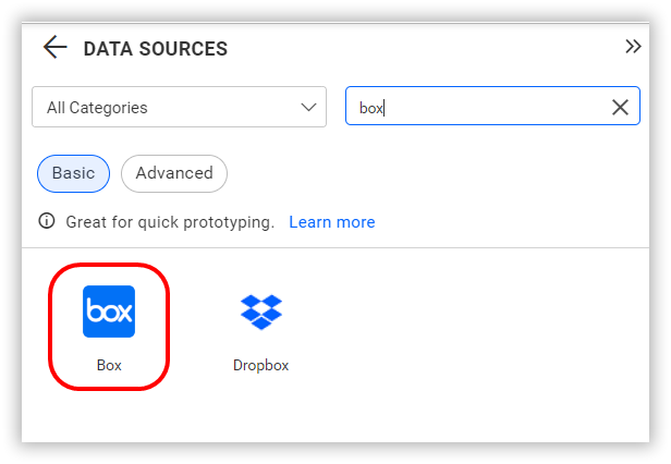 Choose data source
