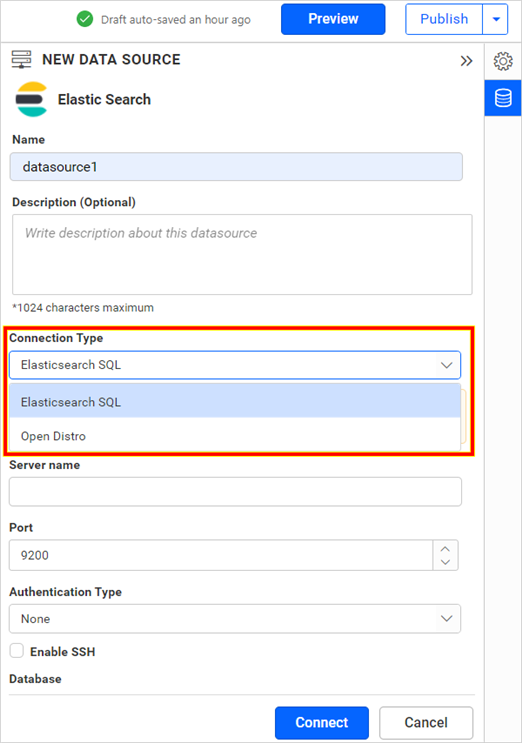 Elastic search Connection