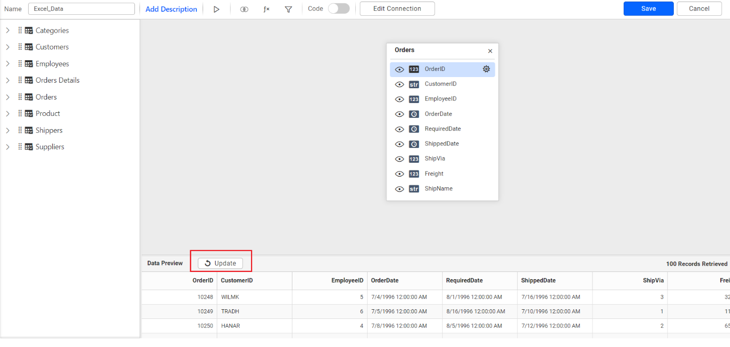 Data design page
