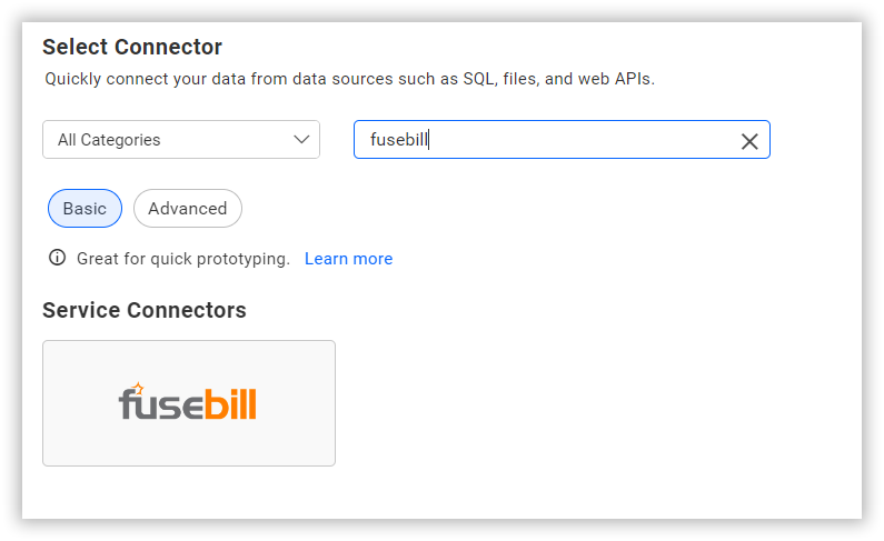 Choose data source from server
