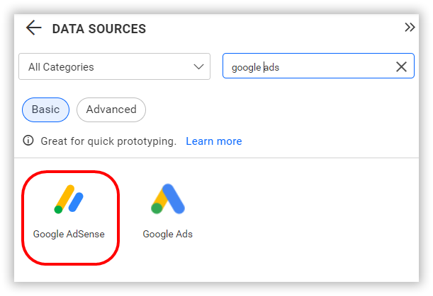 Choose data source