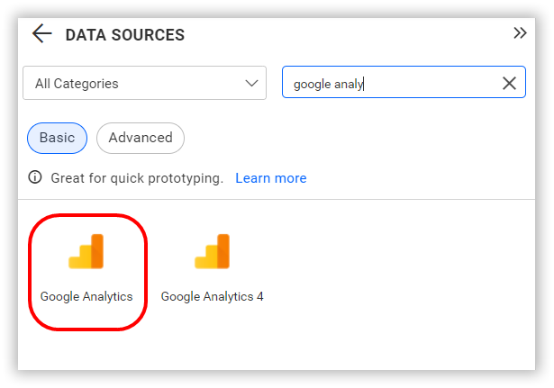 Choose data source