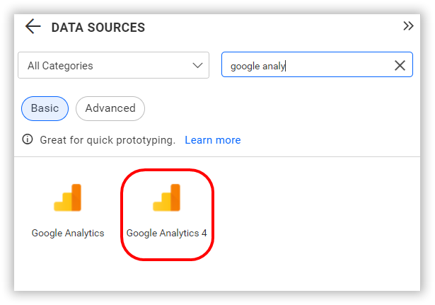 Choose data source