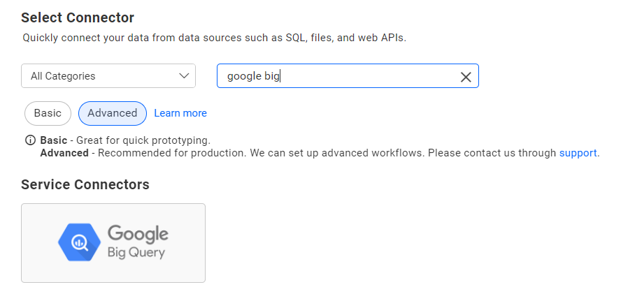Choose data source server