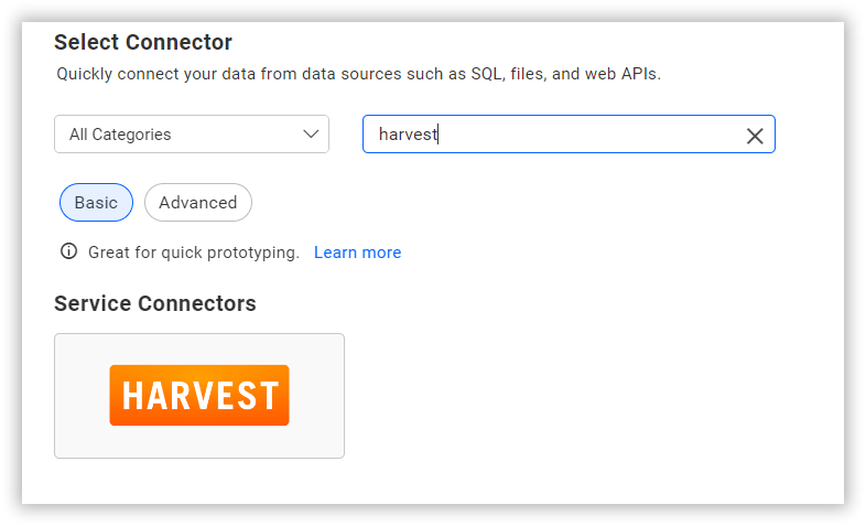 Choose data source from server