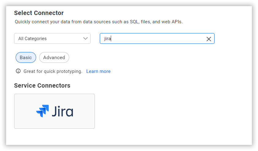 Choose data source from server