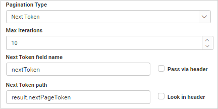 Next Token Pagination