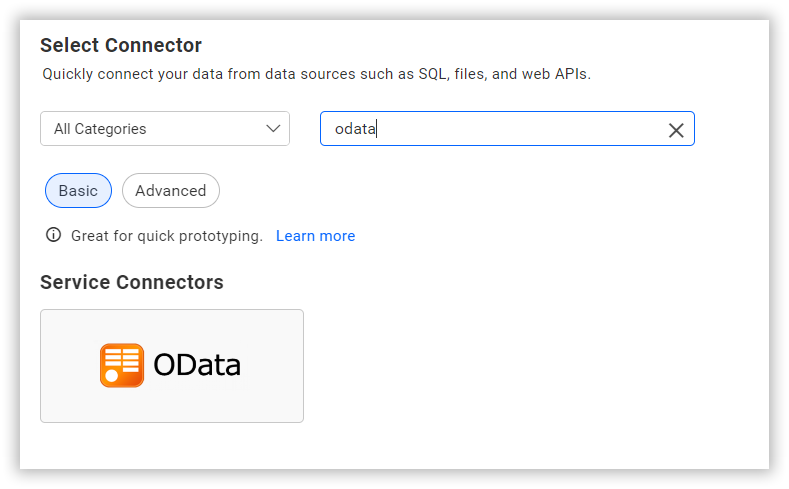 Choose data source from server