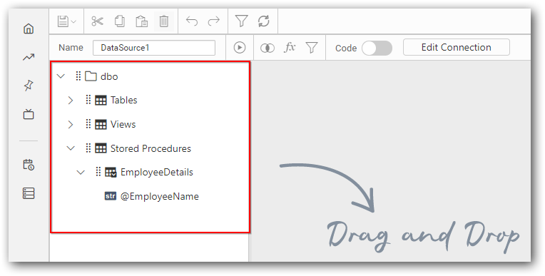 Data design view