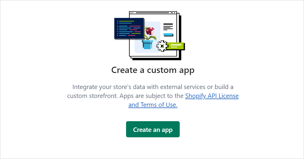 Choose Develop apps