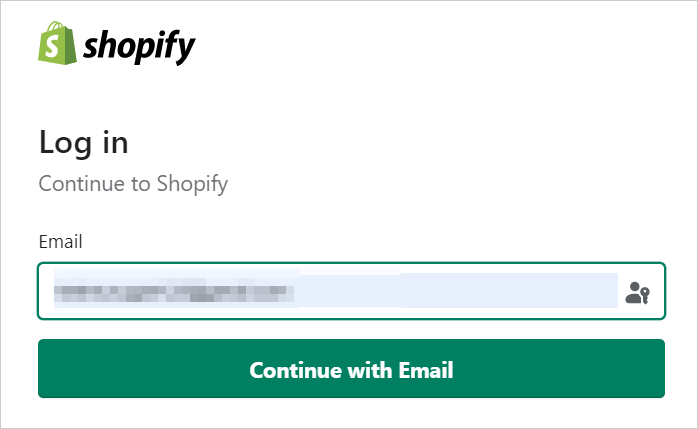 login shopify