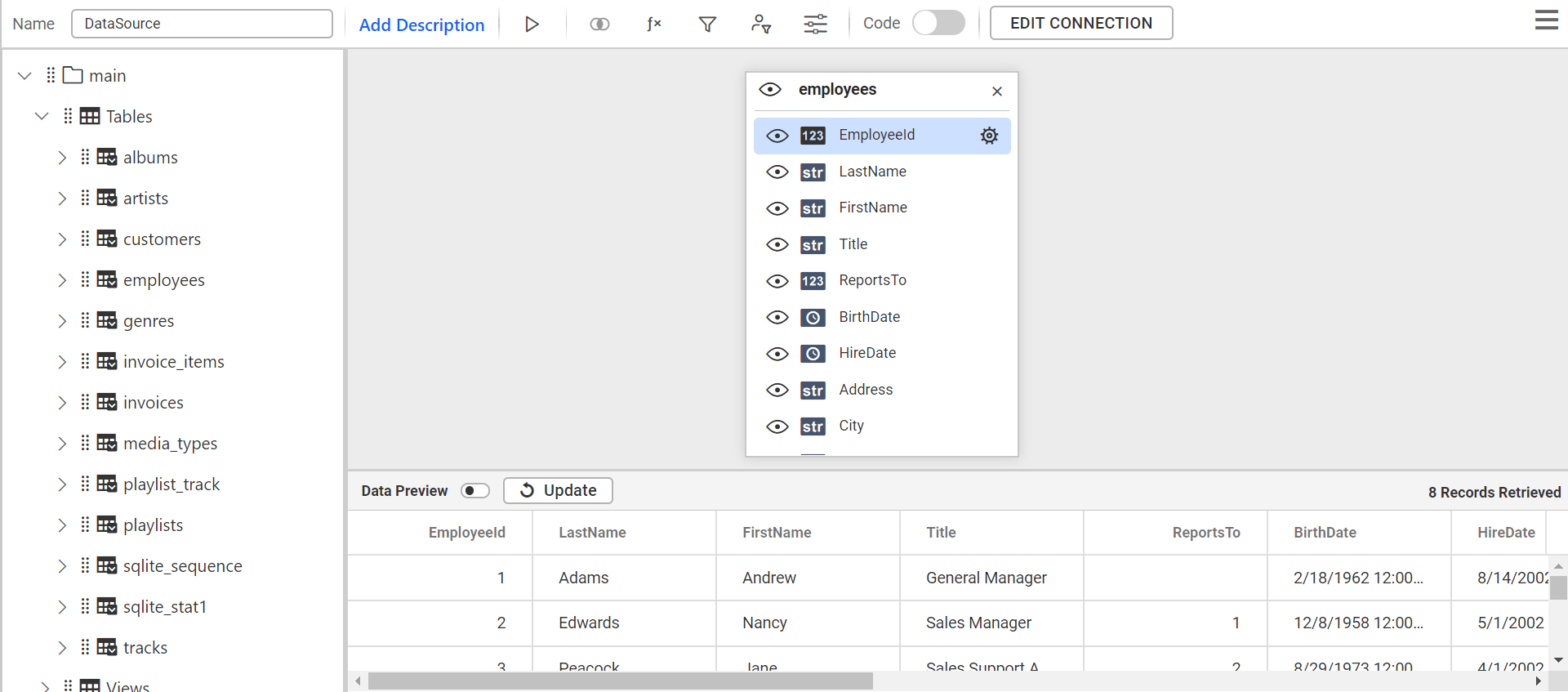 Query designer