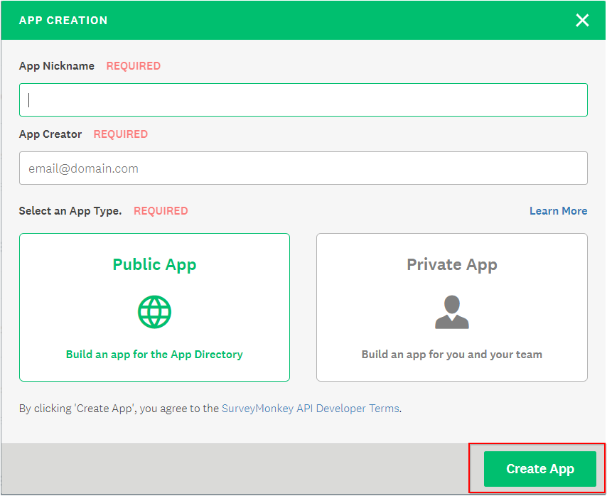 app details