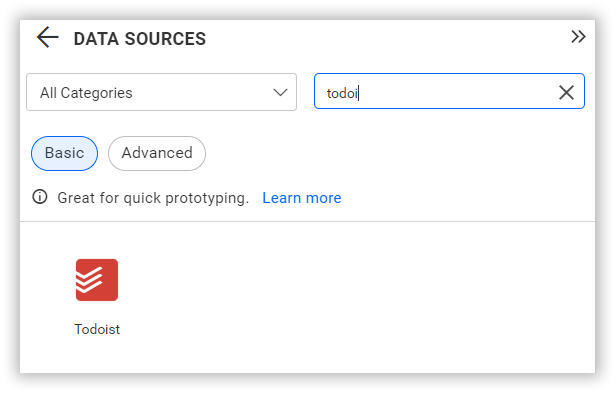 Choose data source