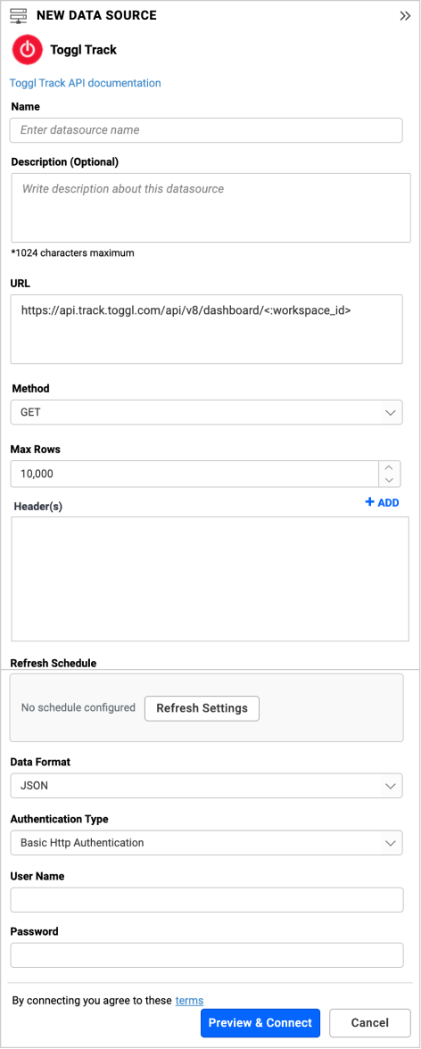 DataSourcesView
