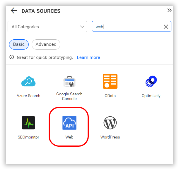 Choose data source