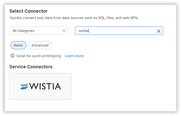 Choose data source from server