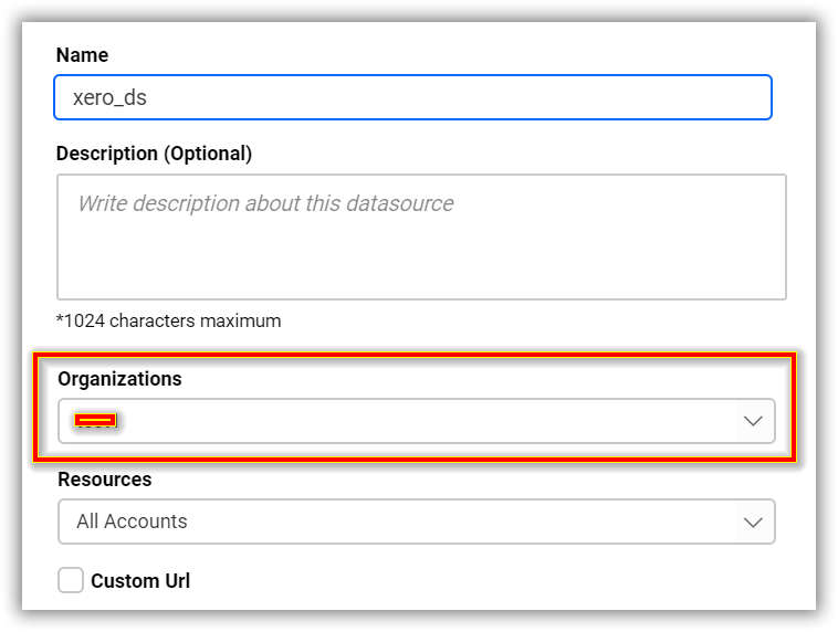 Choose data from Organizations