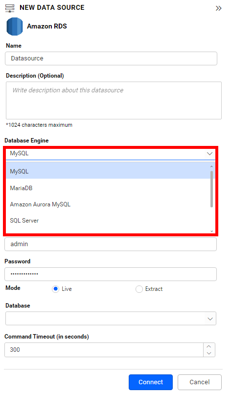 Amazon RDS Connection