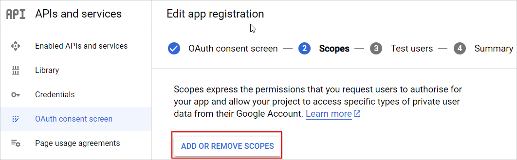 Add Scopes