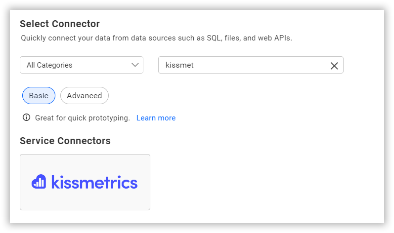 Choose data source from server