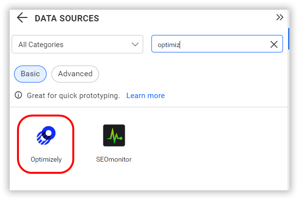 Choose data source