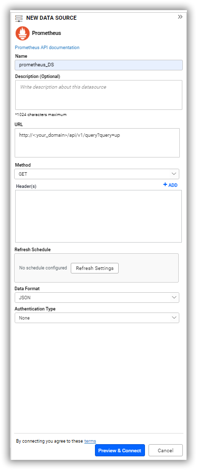 Data source preview
