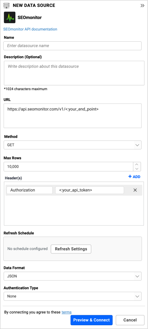 DataSourcesView