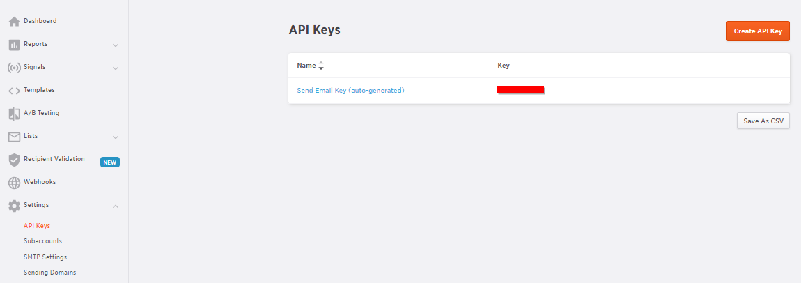 Reveal API Key