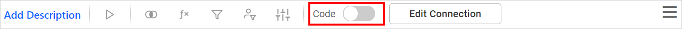 Code view toggle