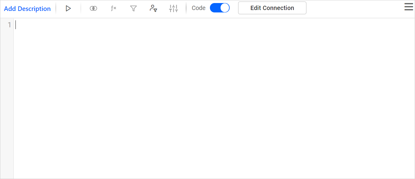 Query editor window