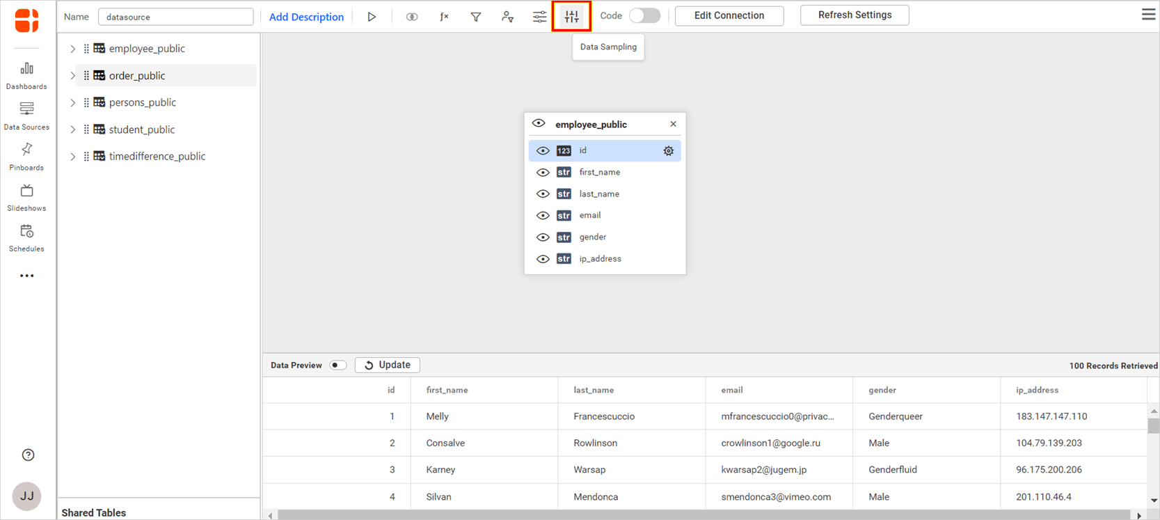Data sampling icon
