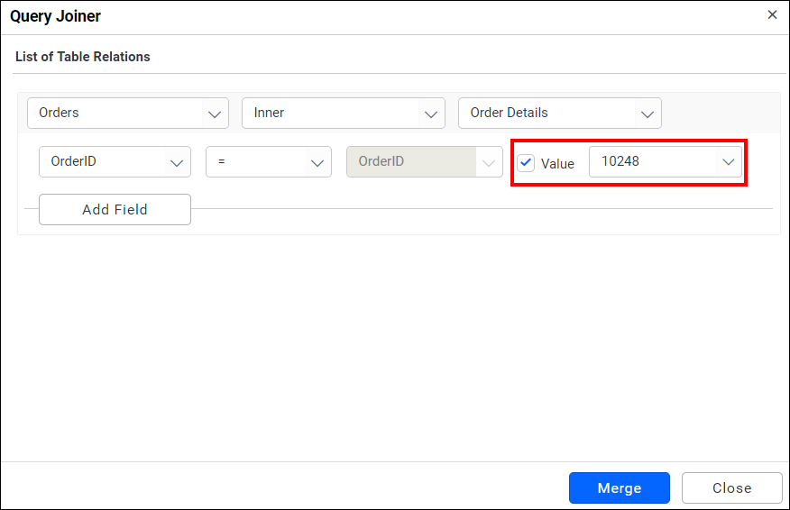Join column value