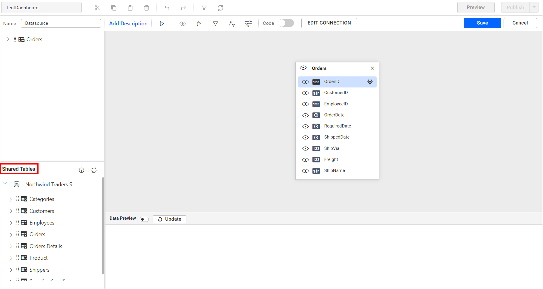 Expand SharedTables