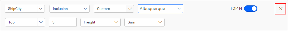 Delete filter condition