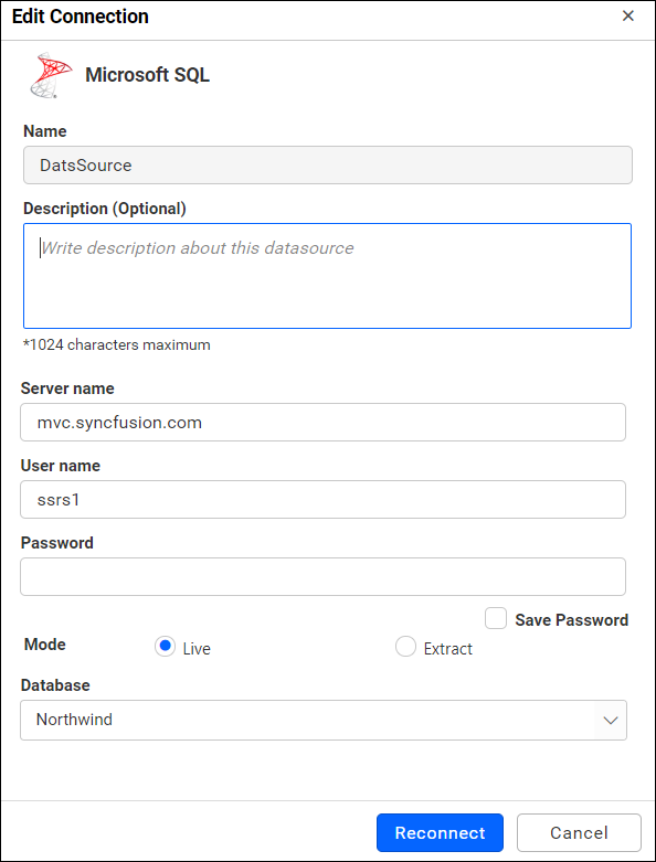 Edit connection schema