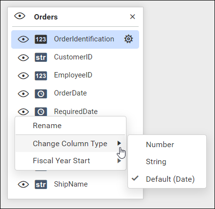 Select column